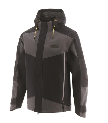 F3046600096 CAT 1310112 taglia M GIACCA uomo ANTIVENTO/PIOGGIA con CAPPUCCIO e ZIP intera grigio/nero mod. TRITON art.0600096 Cenigo...