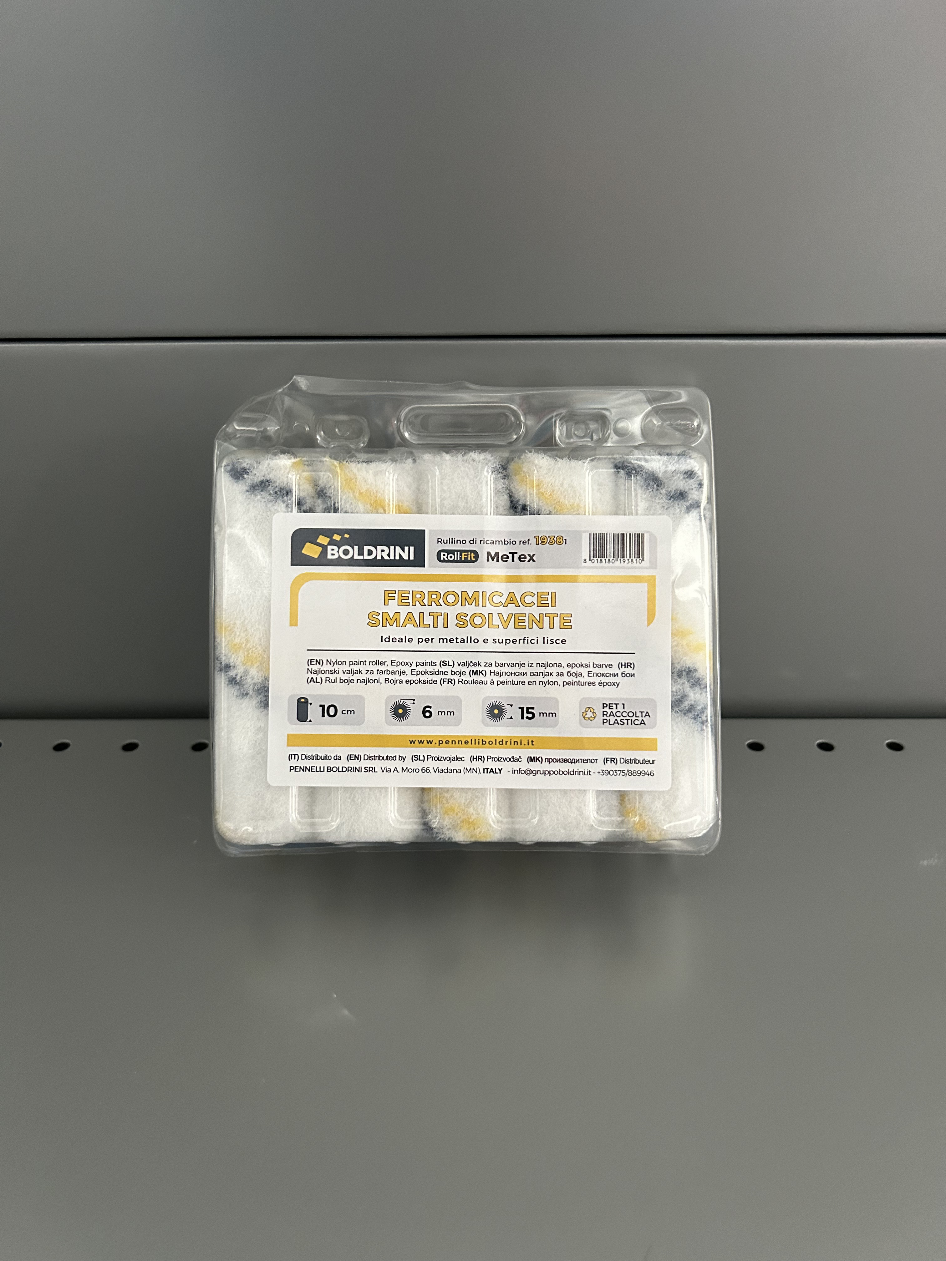 F3602100006 RULLINO/RULLO di ricambio Metex 6mm, S.1938 cm 10 per pittura Art 19381 Boldrini