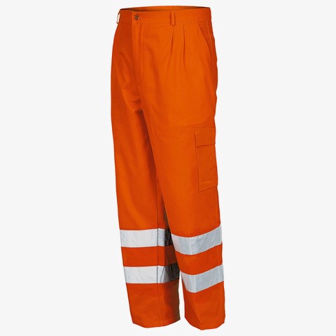 F3801100014 PVS PANTALONE AV EN 20471 Arancione Fluo+bande Taglia XXL Art. 8430N 032 Industrial Starter