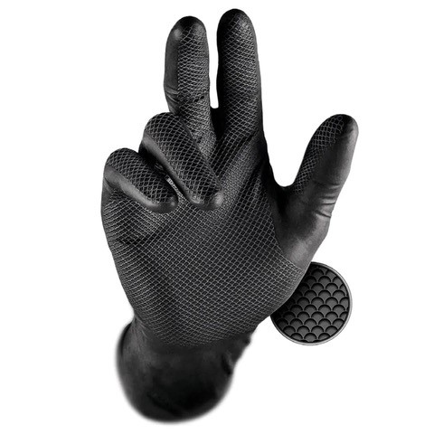 F3801100021 PVS GUANTO GRIPPAZ 240mm NERO (50pz) Taglia XL Art. 246BK Industrial Starter