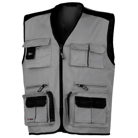 F3801100044 PVS GILET BICOLORE STRETCH IN BOX Grigio Taglia XL Art. 8746B 080 Industrial Starter