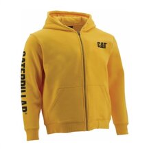 F3046600449 CAT W10840 taglia M FELPA GIALLA uomo con CAPPUCCIO e ZIP intera art.0600449 Cenigomma