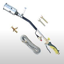 F3057I081LPKRC PROFESSIONALE KIT CANNELLO gas a leva bruciatore mm.60 asta cm.70 tubo gomma mt.10,regol. a pressione Art.I081LPKRC Proj...