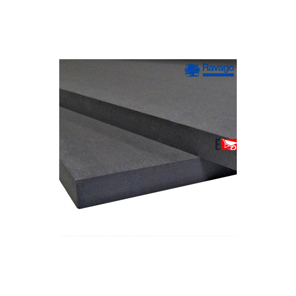 E38040011 sp.140 RAVAGO ESTRUSO grigio lastra/pannello isolante SPIGOLO VIVO per zoccolatura 600x1250mm XPS R X ETICS B art.100115...