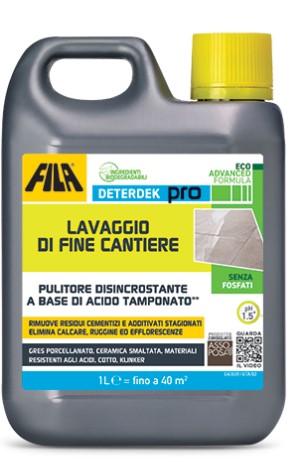 F394560400005 DETERDEK PRO 5L detergente per la pulizia di fine cantiere da 5 lt art.60400005 Fila