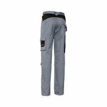 F38020006 PANTALONE da lavoro STRETCH in scatola taglia XL colore grigio/nero in cotone 260 g/mq art.8730B Industrial Starter