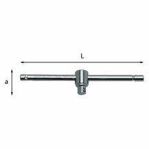 F3054100083 PVS Leva a T con attacco quadro scorrevole, misura: 240 1/2 N - 280 - Art. u02400004 Usag