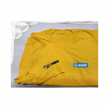 F3104011 MAGLIETTA/T-SHIRT di qualità, taglia M, girocollo gialla, 160 gr, personalizzato MECSTORE