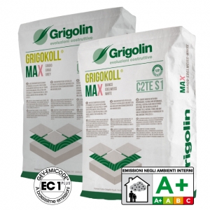 E39371102050013 MAX BIANCO colla per piastrelle sacco da 25kg C2TE S1 Art.1102050013 Grigolin