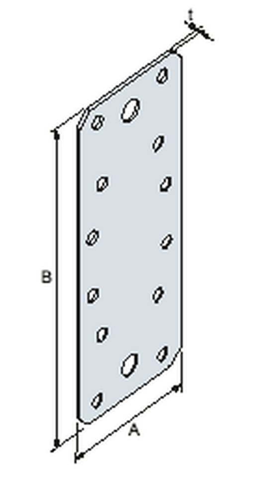 F3018100162 PVS Piastra fissaggio viti e chiodi, 50x120, cf=25pz Art. FLV50/120 Friulsider