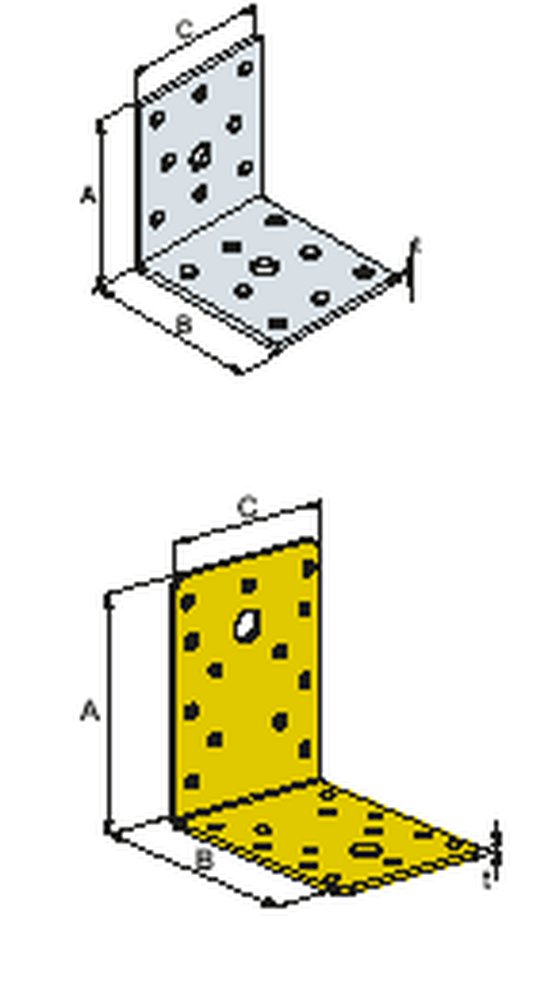 F3018100169 PVS Piastra di fissaggio angolare, 70x70x55, cf=100pz Art. AB70 Friulsider
