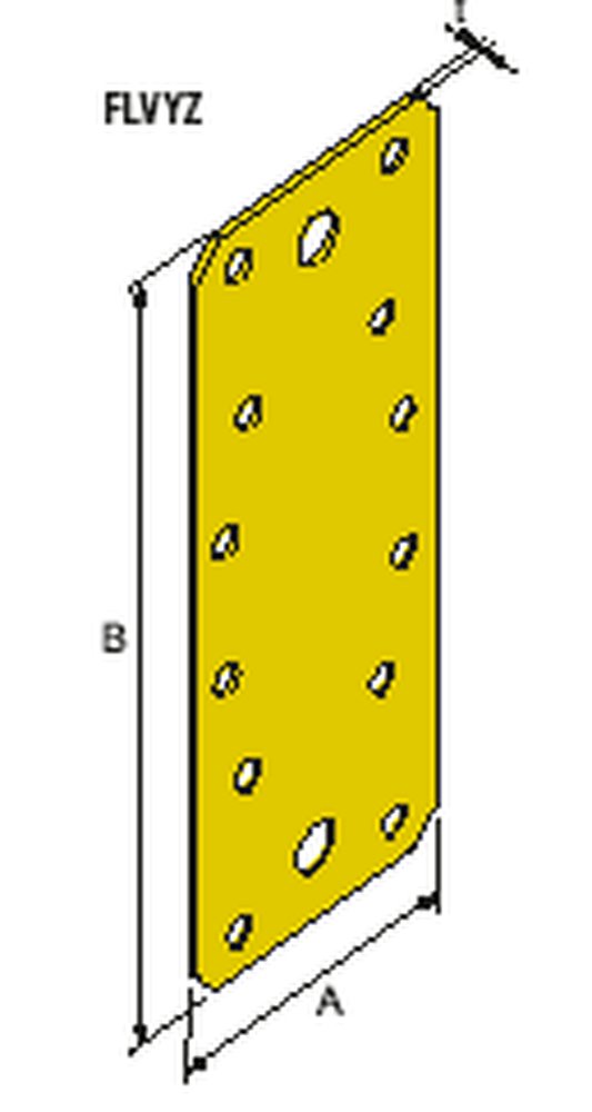 F3018100173 PVS Piastra fissaggio viti e chiodi, 90x210, cf=20pz Art. FLV90/200 Friulsider
