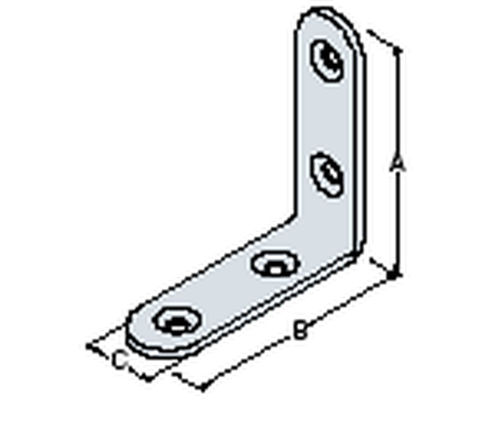 F3018100185 PVS Piastrina ad angolo, 30x30x15, cf=100pz Art. EC30/2 Friulsider