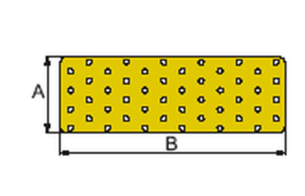 F3018100188 PVS Piastra di fissaggio perforata, 100x200, cf=50pz Art. NP20/100/200 Friulsider