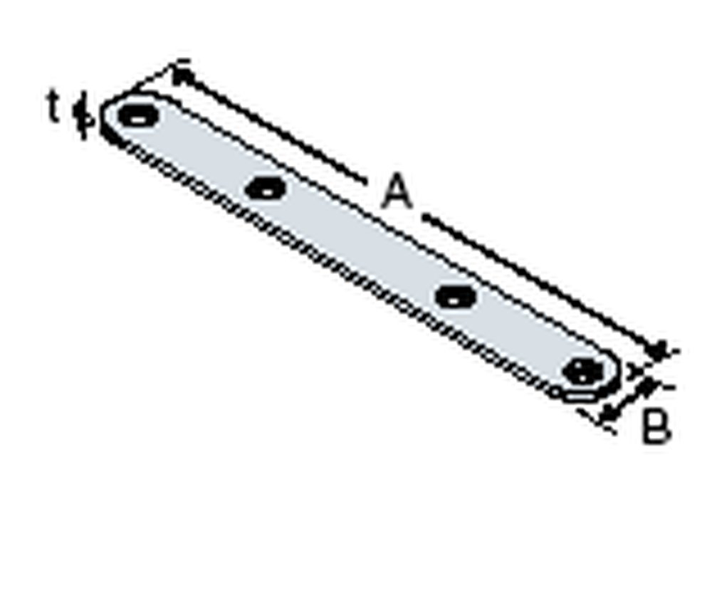 F3018100189 PVS Piastrina diritta, 55x15, cf=50pz Art. ECA55/2 Friulsider