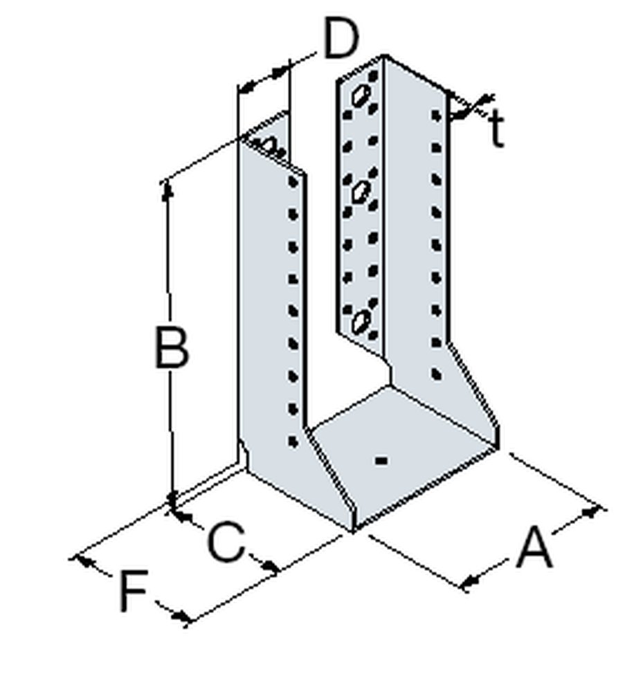 F3018100193 PVS Scarpa ancoraggio interno, 120x160x76, cf=30pz Art. BSIN120/160 Friulsider