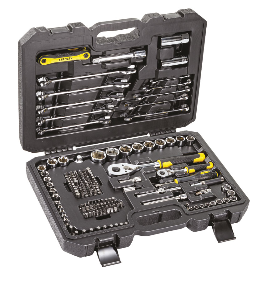 F3035100039 PVS CASSETTA BUSSOLE 1/4-1/2 POLLICI con chiavi - 175 utensili Art STMT17380-1 Stanley