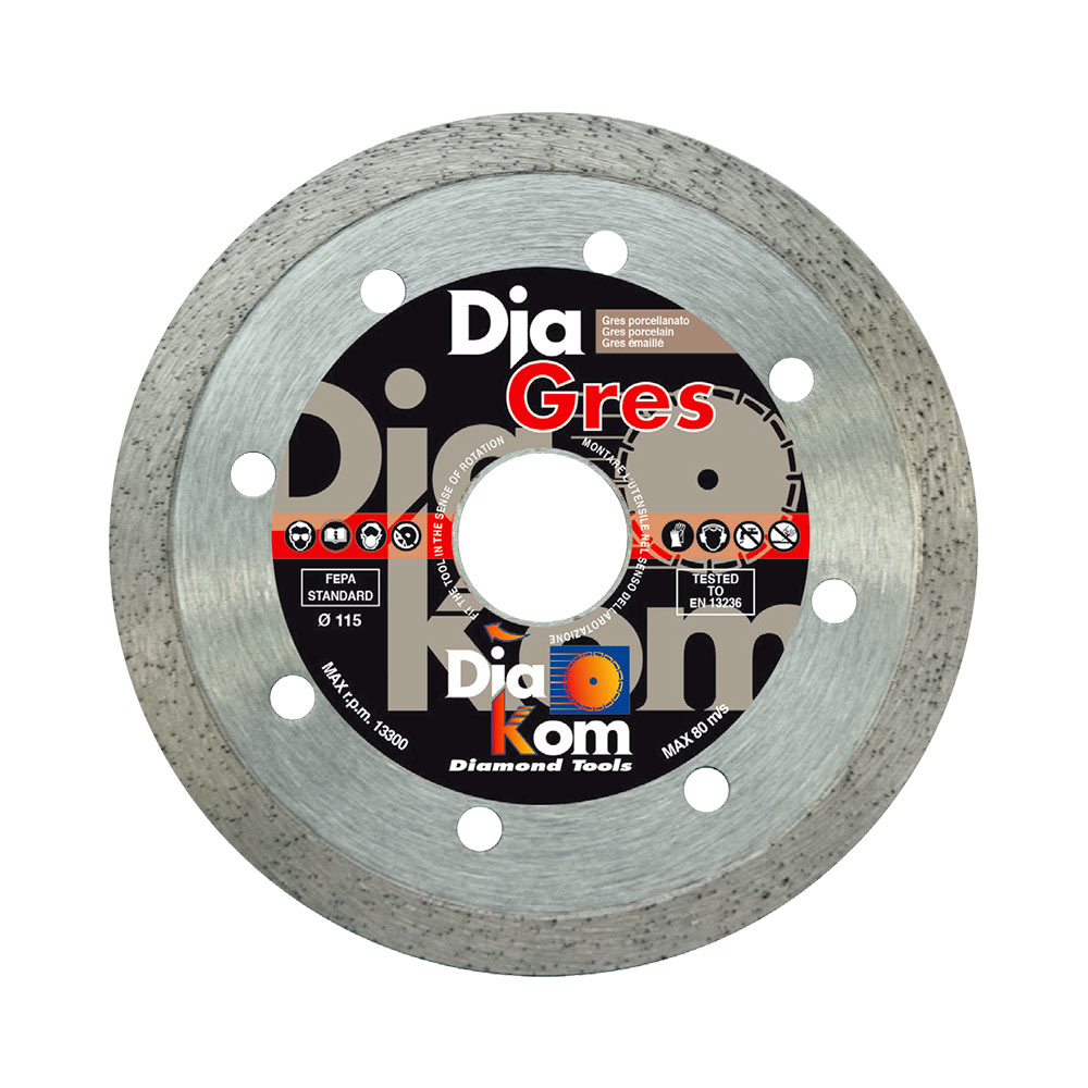 F30360040 Art.11315B Disco DIAMANTATO PROFY CORONA LISCIA 115x22.2 spessore 2 mm per GRES PORCELLANATO/GRANITO per SMERIGLIATRICE ...