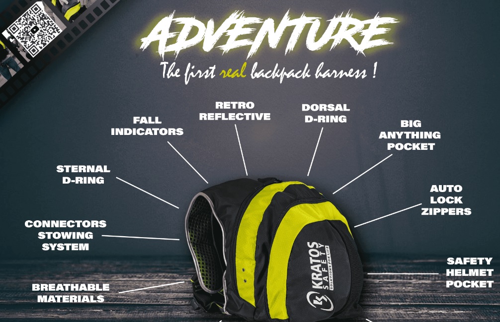 F30460243865 Art.0243865 ZAINO IMBRACATURA ADVENTURE anticaduta impermeabile 2 punti d'attacco Art. FA 10 305 01 Cenigomma