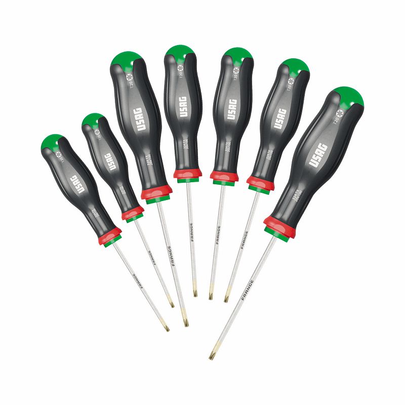 F3054100045 PVS Serie di 7 giraviti con impronta TORX, misura: 324 TX/S7 - 810 - Art. U03240664 Usag
