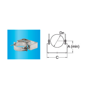 F309945330200 INOX STAFFA REGOLABILE Ø 200 a muro per Tubo INOX camino monoparete art.4533 Fibrotubi

