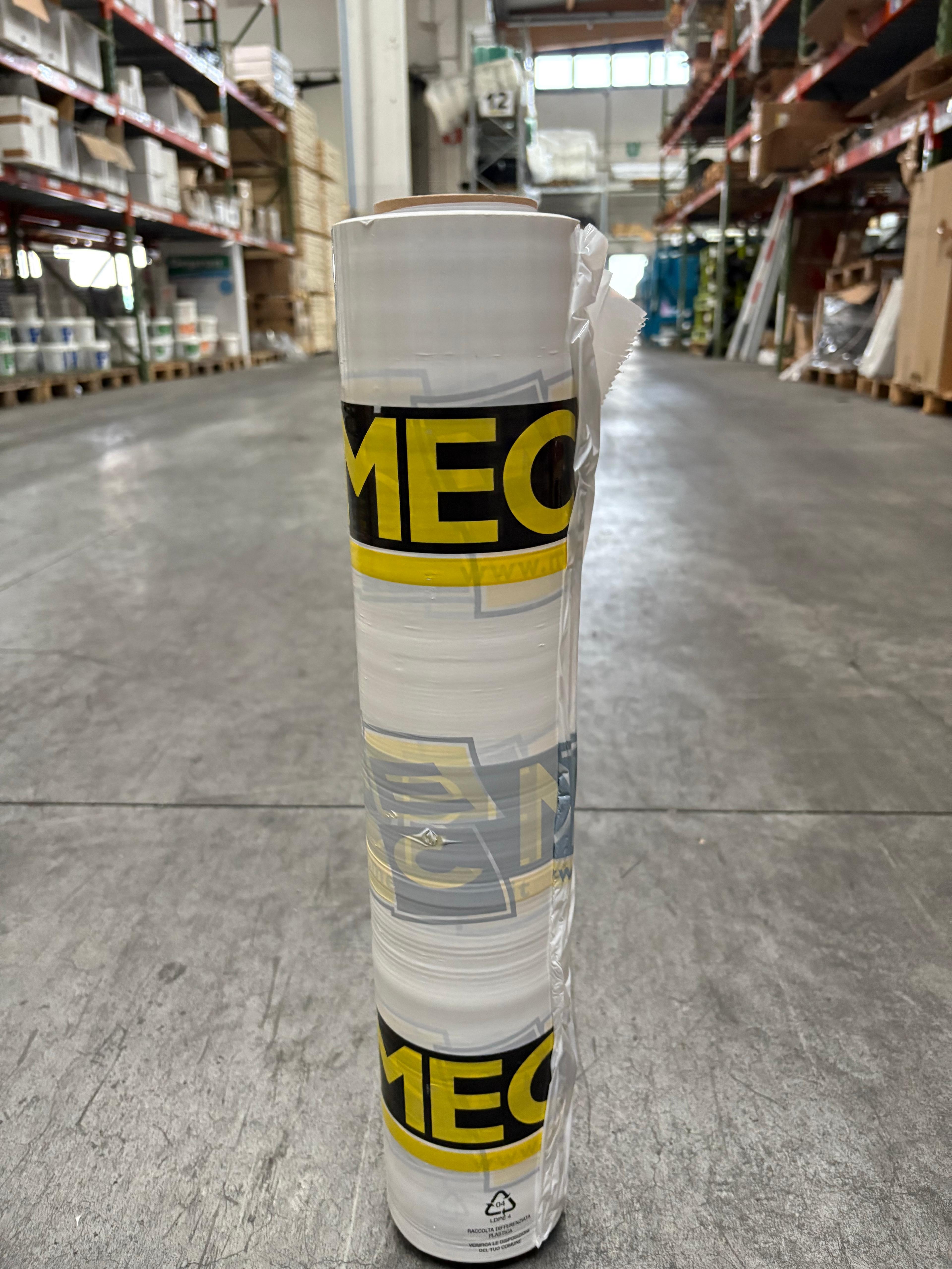 F3104008 Film ESTENSIBILE BIANCO in rotolo personalizzato MECSTORE micron 30 H.500 per imballaggi