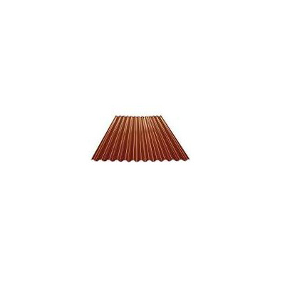 F317200010 Lastra ONDULATA per tetto termoplastica ECOLINA colore rosso siena mm.1104x2000 Tecno Imac