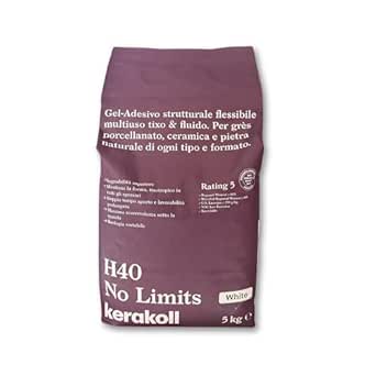 F360500035 5KG COLLA BIANCA 4X5 KG H40 NO LIMITS per piastrelle Art. 08743 Kerakoll