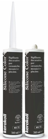 F3605SILKK72 SILICONE COLOR colore KK72 cartuccia da 310ml 1 cf = 6 pz art. 50936 Kerakoll