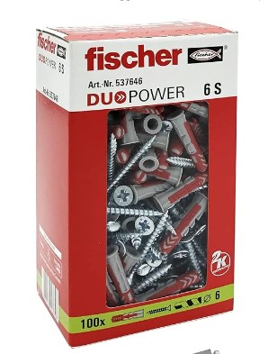 F3633537640 TASSELLO bi-materiale DUOPOWER 6 x 30mm Art. 537640 Fischer