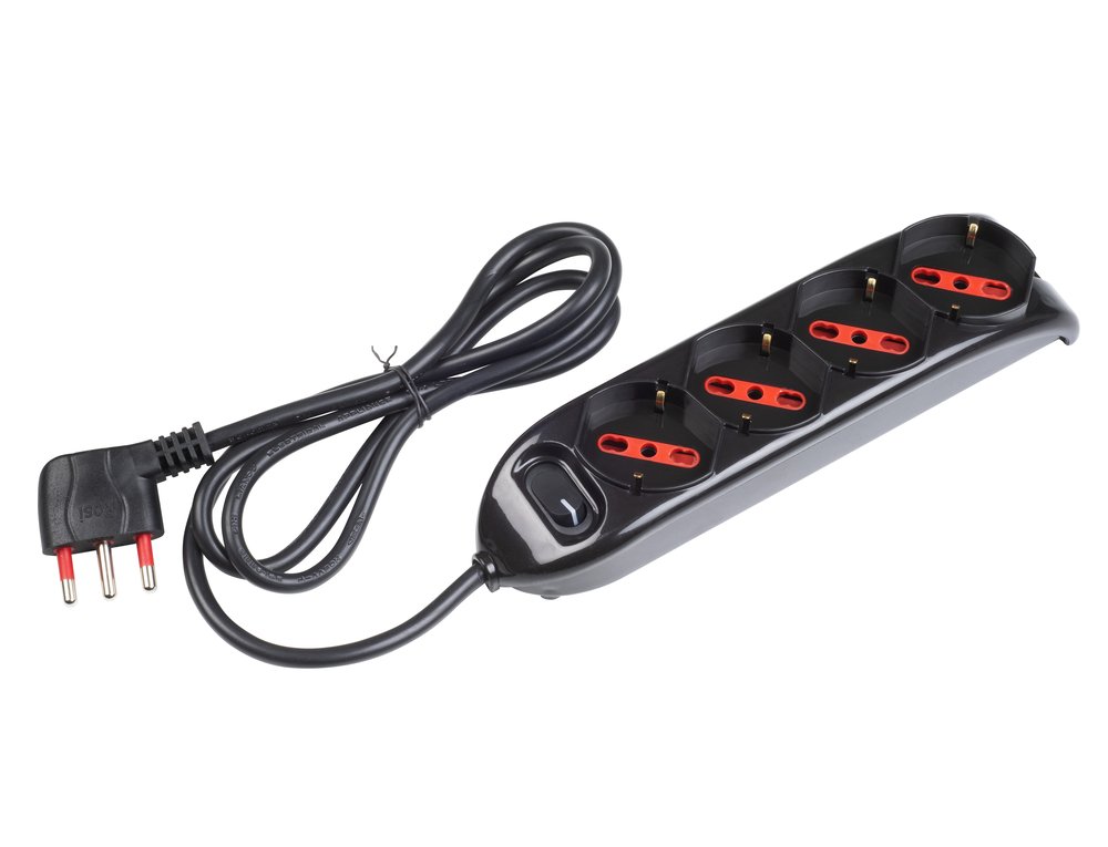 F3764100054 PVS MULTIPRESA EMILIA 4 POSTI NERA Art. RS94073 Rosi