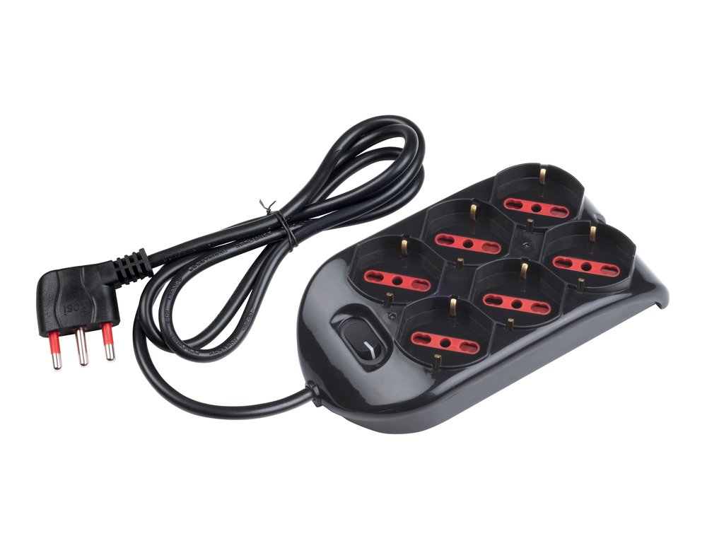 F3764100056 PVS MULTIPRESA EMILIA 6 POSTI NERA Art. RS94125 Rosi