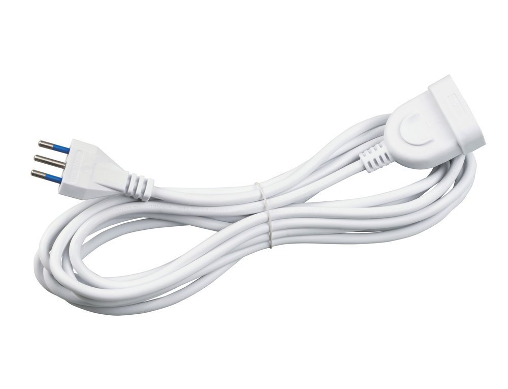 F3764100058 PVS PROLUNGA LINEARE 5M 3G1,5 SPINA 3P 16A - PRESA 3P 10/16A - BIANCO Art. RS92032 Rosi