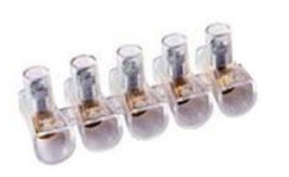 F3764100089 PVS MORSETTI VOLANTI TRASPARENTI SEZ. 2,5MM - BARRETTE DA 5 POLI Art. RS025 Rosi