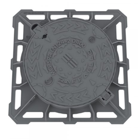 F380510027 MCP Art. RAF85D D400 CHIUSINO RAFFAELLO con telaio quadrato Dim.Est. 850X850mm MCP