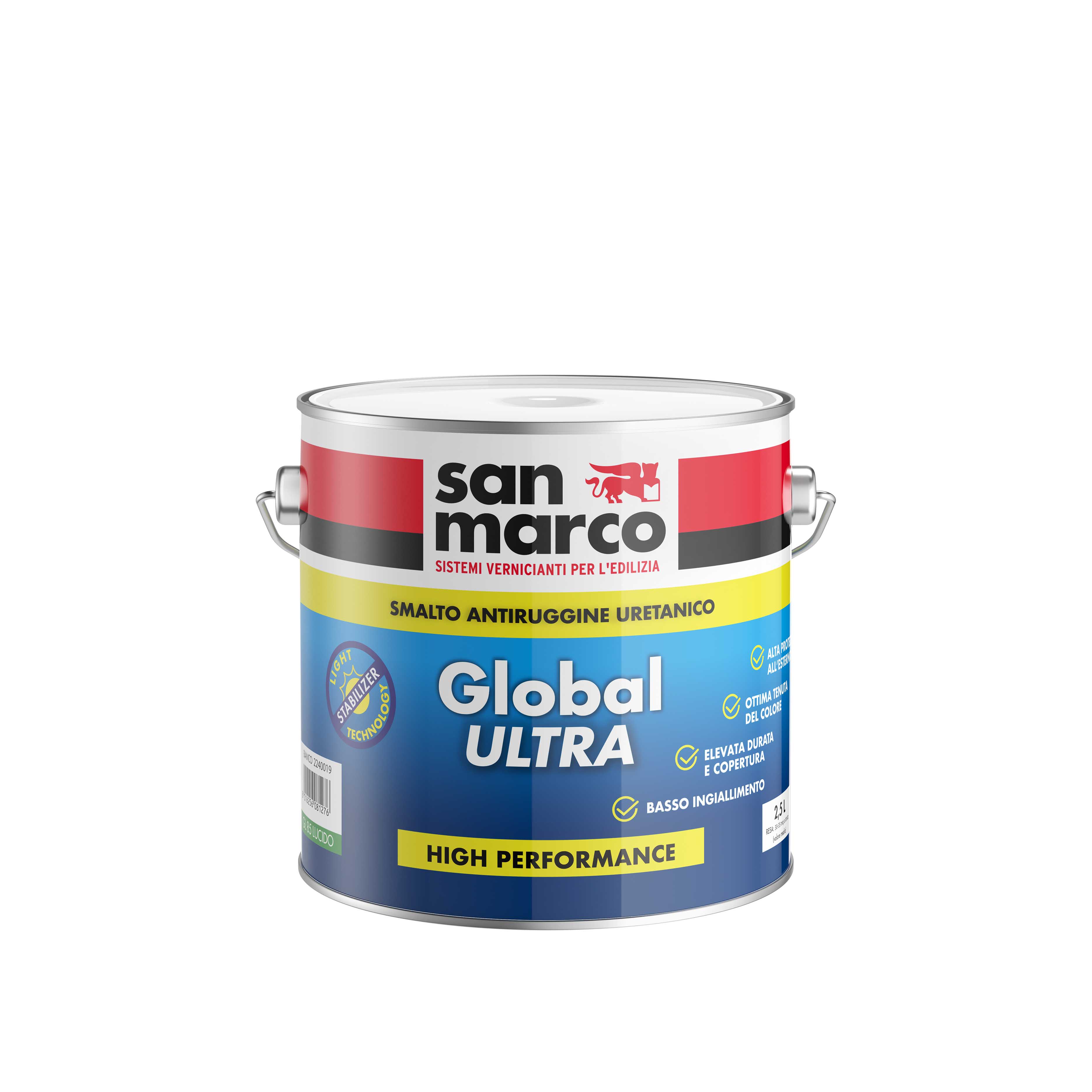 F39340020 PVS GLOBAL ULTRA GL 85 LUCIDO GRIGIO MEDIO Art. PF226S228/0.75 San Marco