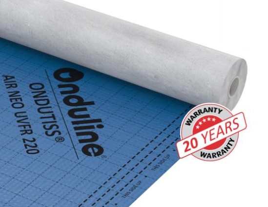 F3948818048 ONDUTISS AIR NEO UVFR 220 TT 50X1.50 mt 2 bande adesive Telo/Membrana trasp per tetto art.818048 Onduline