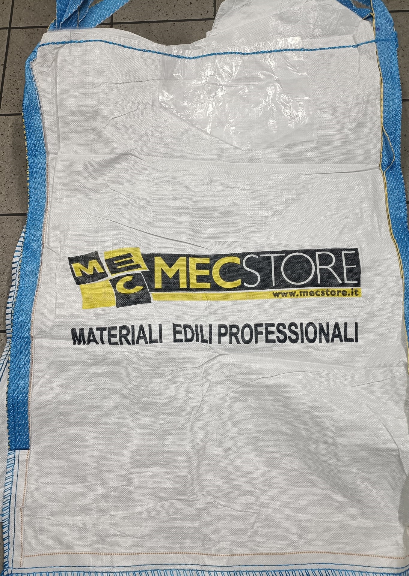 F3963PN120DSTI SENZA VALVOLA SACCONE/sacco porta DETRITI 90X90X120 portata 1500 kg  Art.PN120DSTI personalizzato MECSTORE