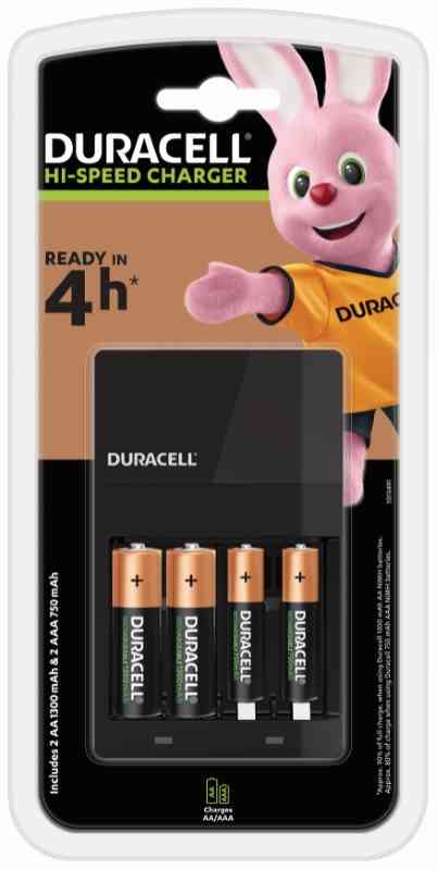 F39740008 PVS DURACELL CHARGER CEF 14 (4 ORE) con 2AA+2AAA VALUE Art. DU101 Cfg