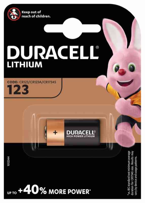 F39740019 PVS DURACELL LITIO 123 M3 ULTRA-BLISTER 1 PEZZO Art. DU28 Cfg