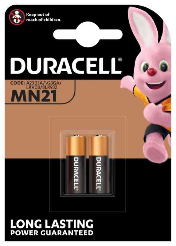 F39740022 PVS DURACELL MN21 - APRI CANCELLO/MACCHINA BLISTER 2PZ Art. DU25 Cfg