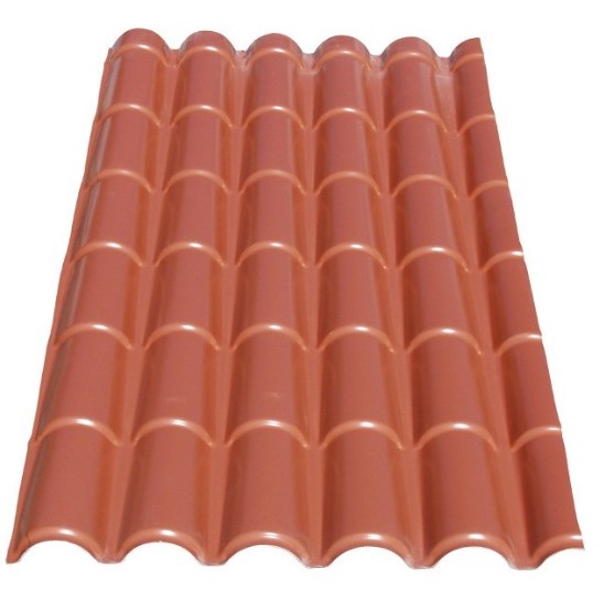 F4004720042090 iCOPPO VENEZIA Lastra per tetto termoplastica a COPPI colore TERRACOTTA mm.990x2090 SEMIGOFFRATO Art.72004/002090 Gutta