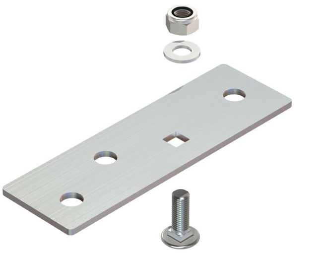 F4005ANC0001A13 RASERA (SCATOLA DA 5 PZ) PIASTRA di FISSAGGIO multiplo acciaio zincato per tetto Art. ANC0001A13 Officine Rasera