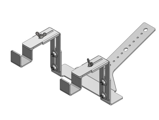 F4005ANC0004S02 RASERA GANCIO FERMO SCALA REGOLABILE per CANALE per tetto Art. ANC0004S02 Officine Rasera