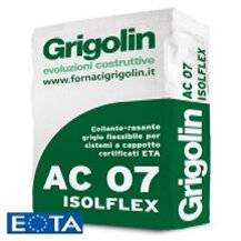 E39371201050011 AC 07 ISOLFLEX RASANTE/COLLANTE grigio per CAPPOTTO in sacco da 25 kg personalizzato MECSTORE art.1201050011 Grigolin