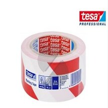 F3013T60760-88 NASTRO ADESIVO SEGNALETICO PVC 50mm x 33MT colore BIANCO/ROSSO Art. 60760-00088-16 Tesa