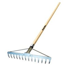 F3763150RRF14LE RASTRELLO in FERRO zincato con rinforzo 14 denti manico in legno art. 150RRF14LE Australian