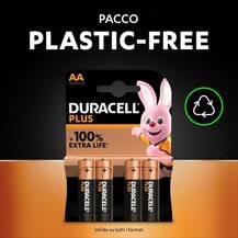 F39740001 PVS DURACELL PLUS 100 STILO AA MN1500 - BL 4 PZ Art. DU0101 Cfg