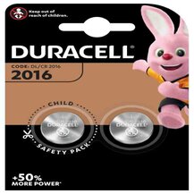 F39740015 PVS DURACELL ELECTRONICS CR2016 - BLISTER 2 PEZZI Art. DU20B2 Cfg