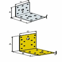 F3018100171 PVS Piastra di fissaggio angolare, 103x103x90, cf=50pz Art. AB105 Friulsider
